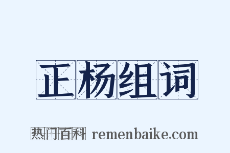 正杨组词是什么意思的图片